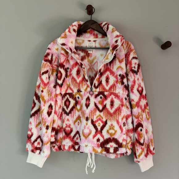 BILLABONG TIME OFF HALF ZIP FLEECE PULLOVER SIZE MEDIUM LAVENDER KISS - Picture 9 of 9